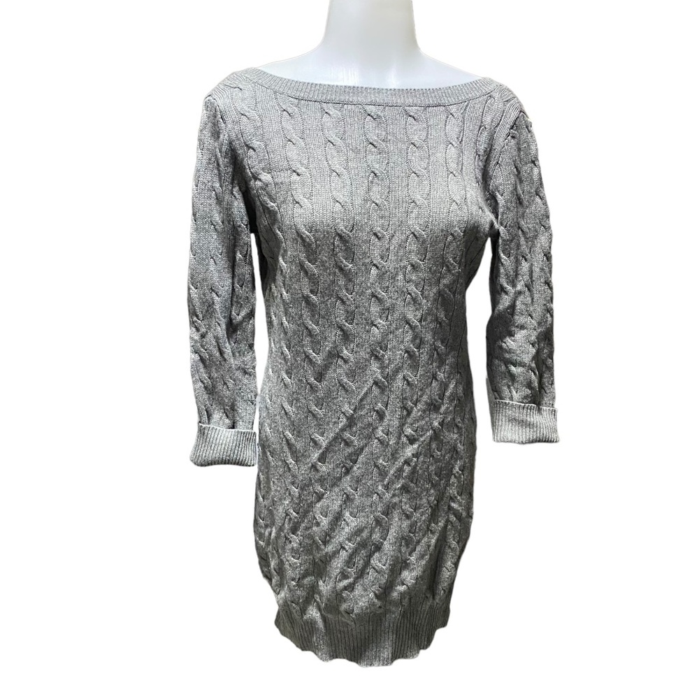 SALE! Ralph Lauren Rugby  Gray Cashmere Sweater Dress  Size Small